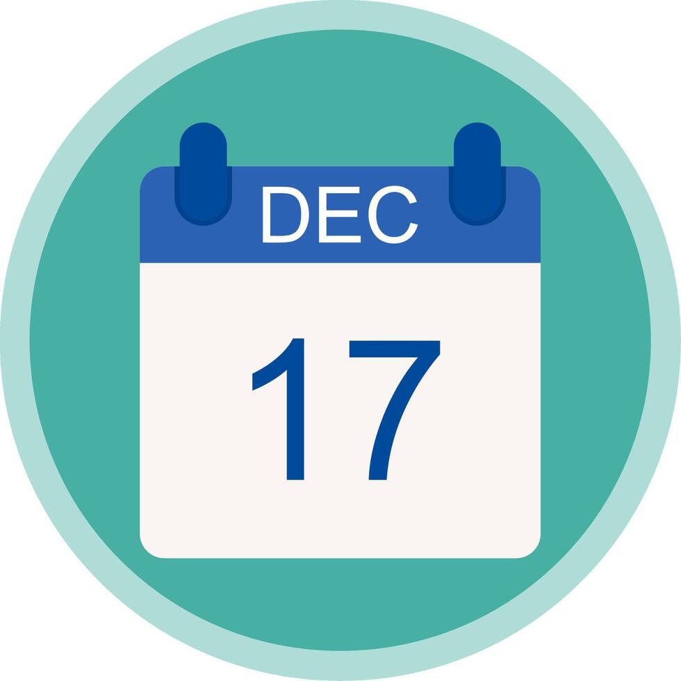 December Flat Multi Circle Icon vector