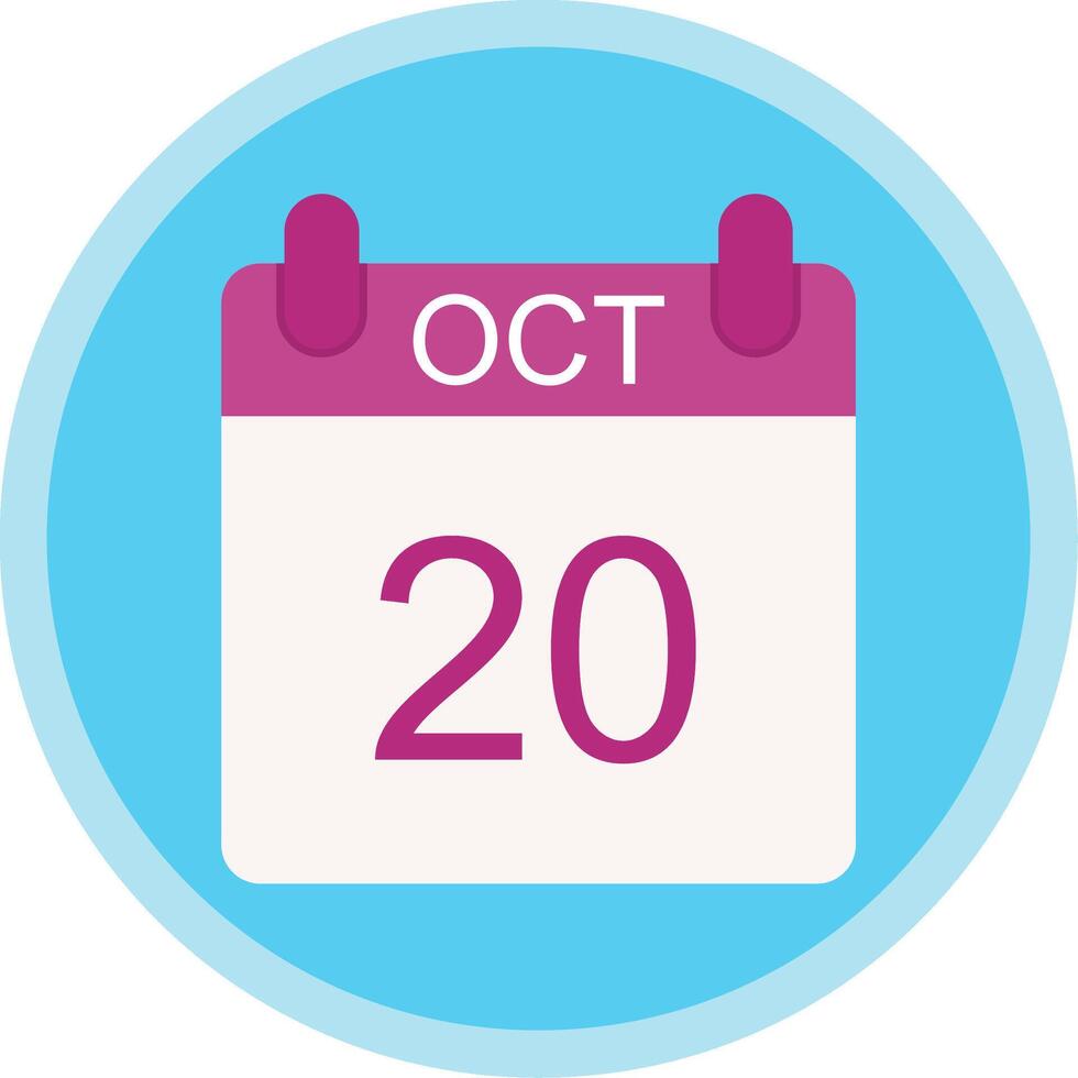 October Flat Multi Circle Icon vector