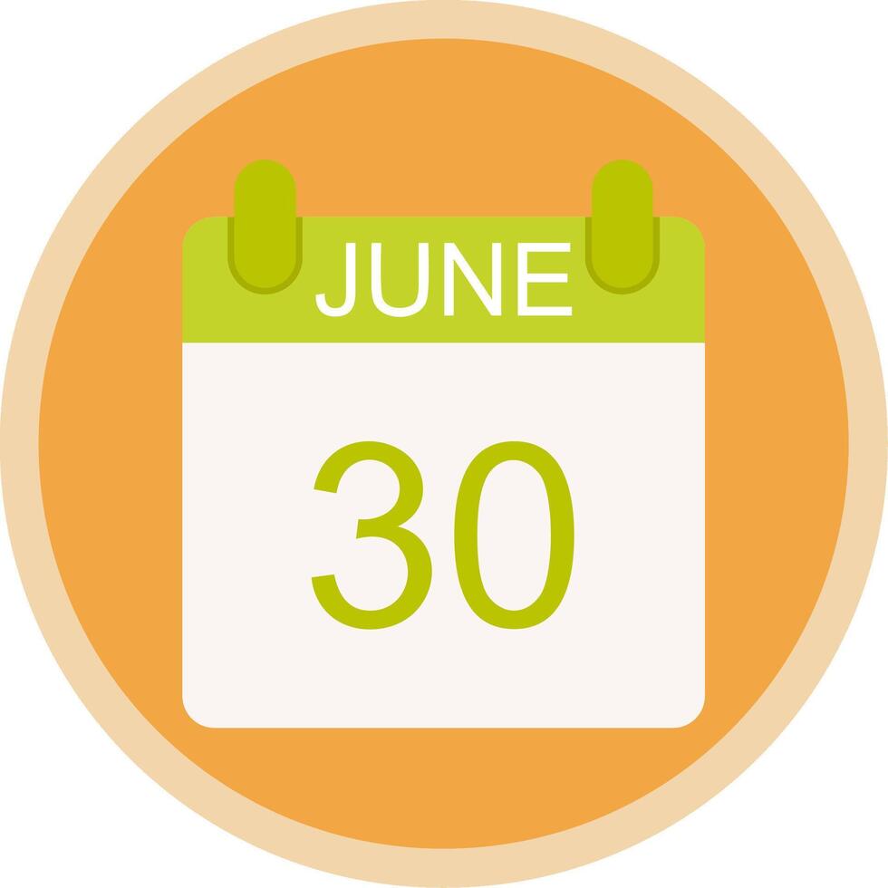 June Flat Multi Circle Icon vector