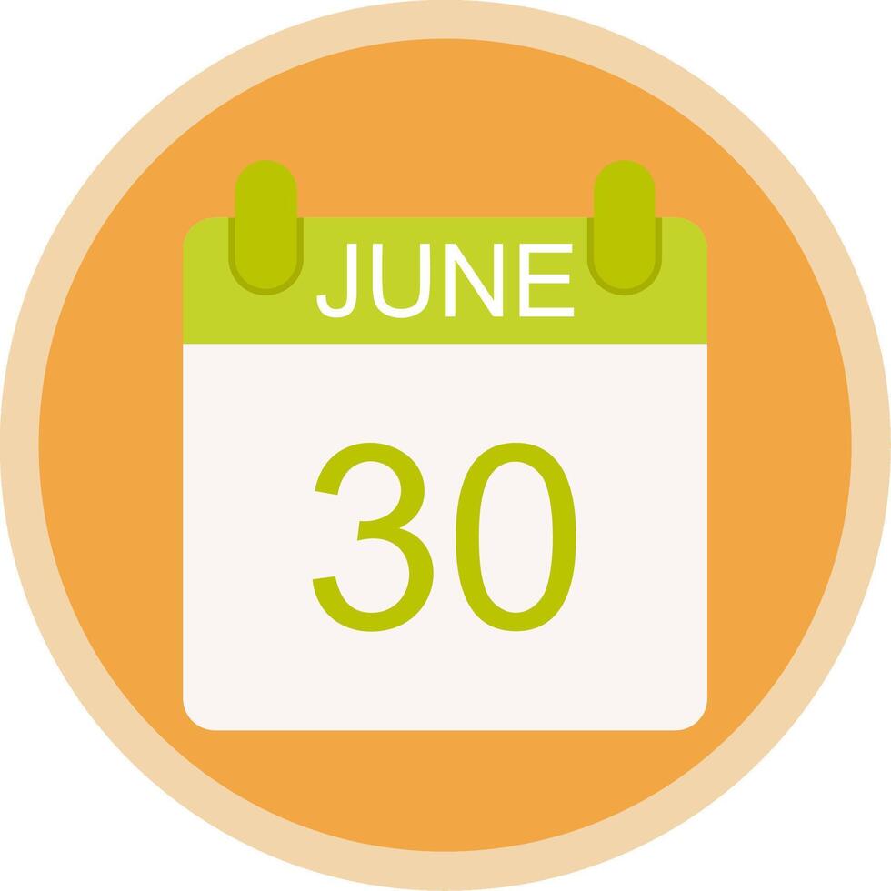 June Flat Multi Circle Icon vector