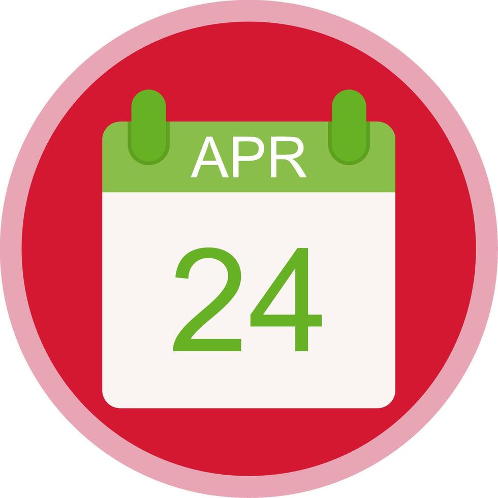 April Flat Multi Circle Icon vector