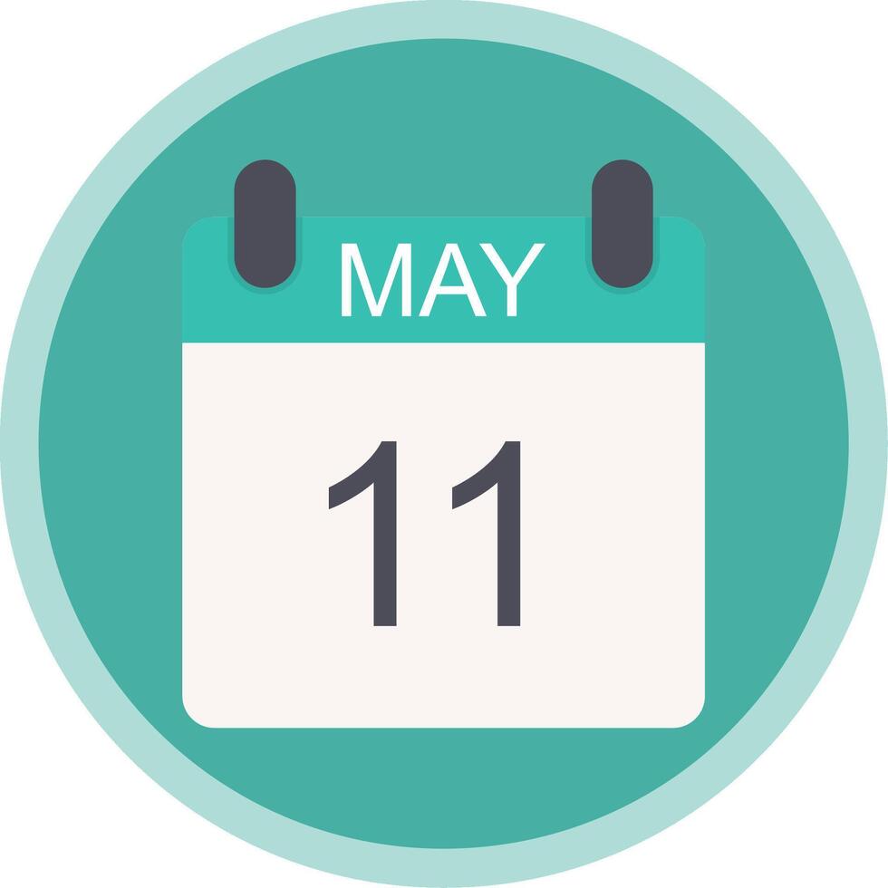 May Flat Multi Circle Icon vector