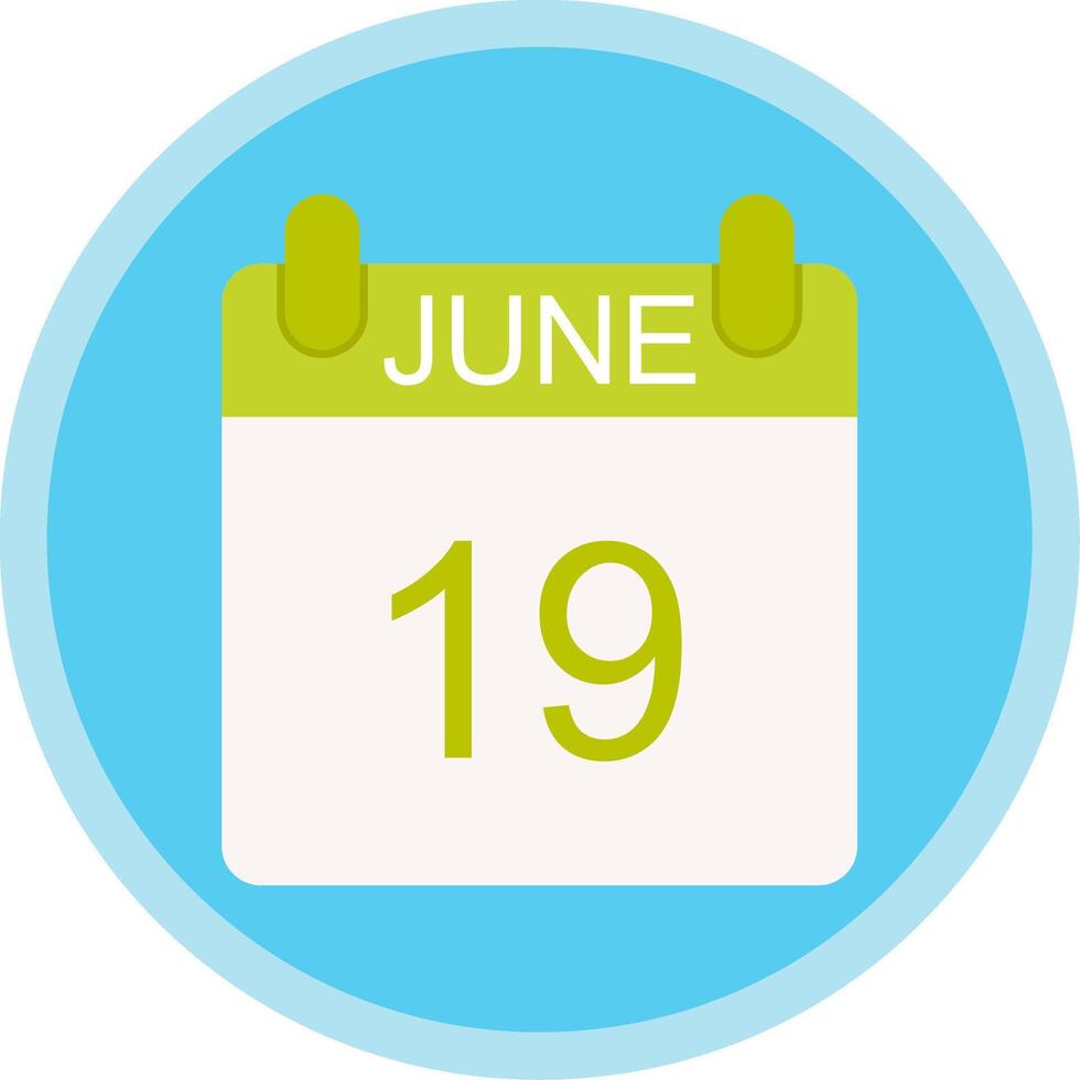 June Flat Multi Circle Icon vector