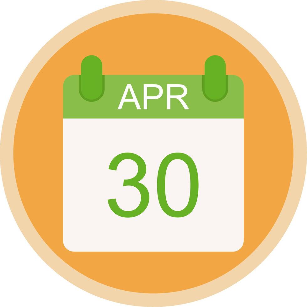 April Flat Multi Circle Icon vector