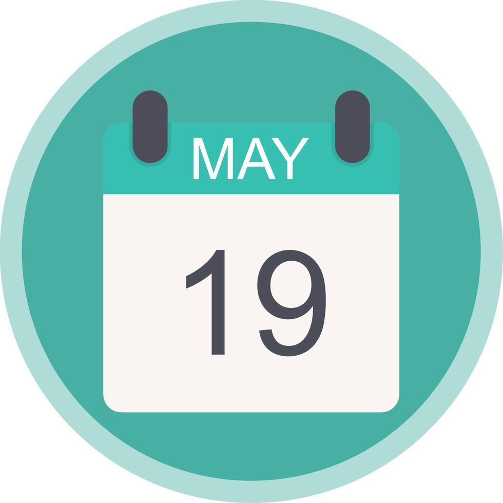 May Flat Multi Circle Icon vector