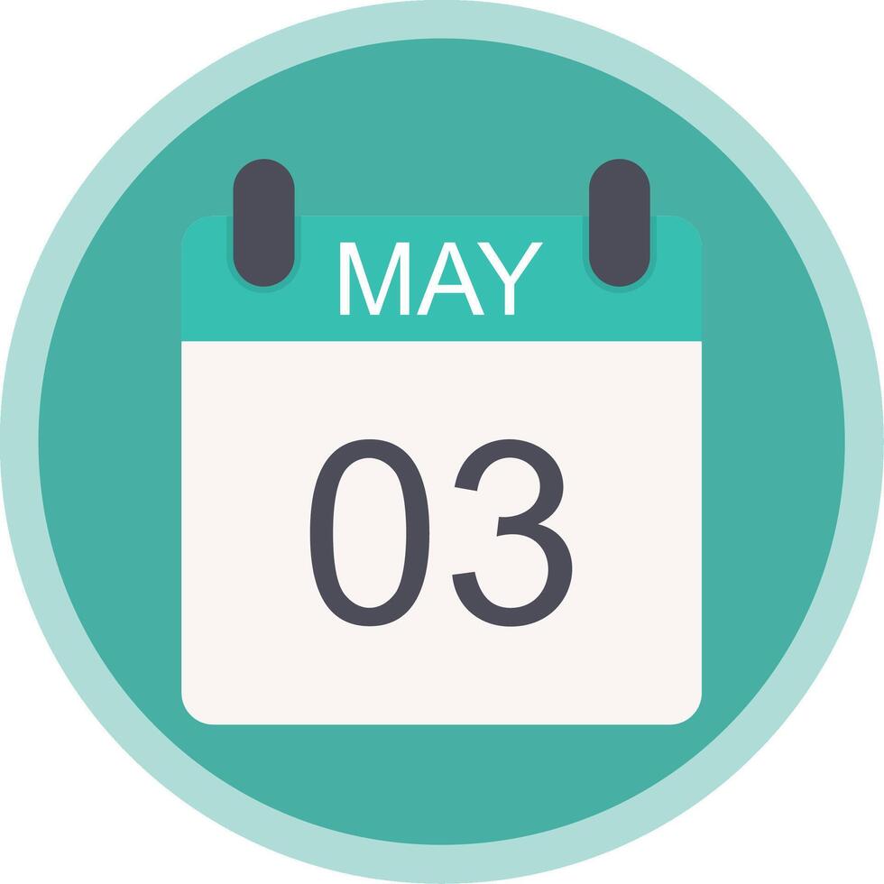 May Flat Multi Circle Icon vector