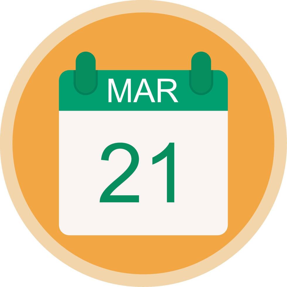 March Flat Multi Circle Icon vector
