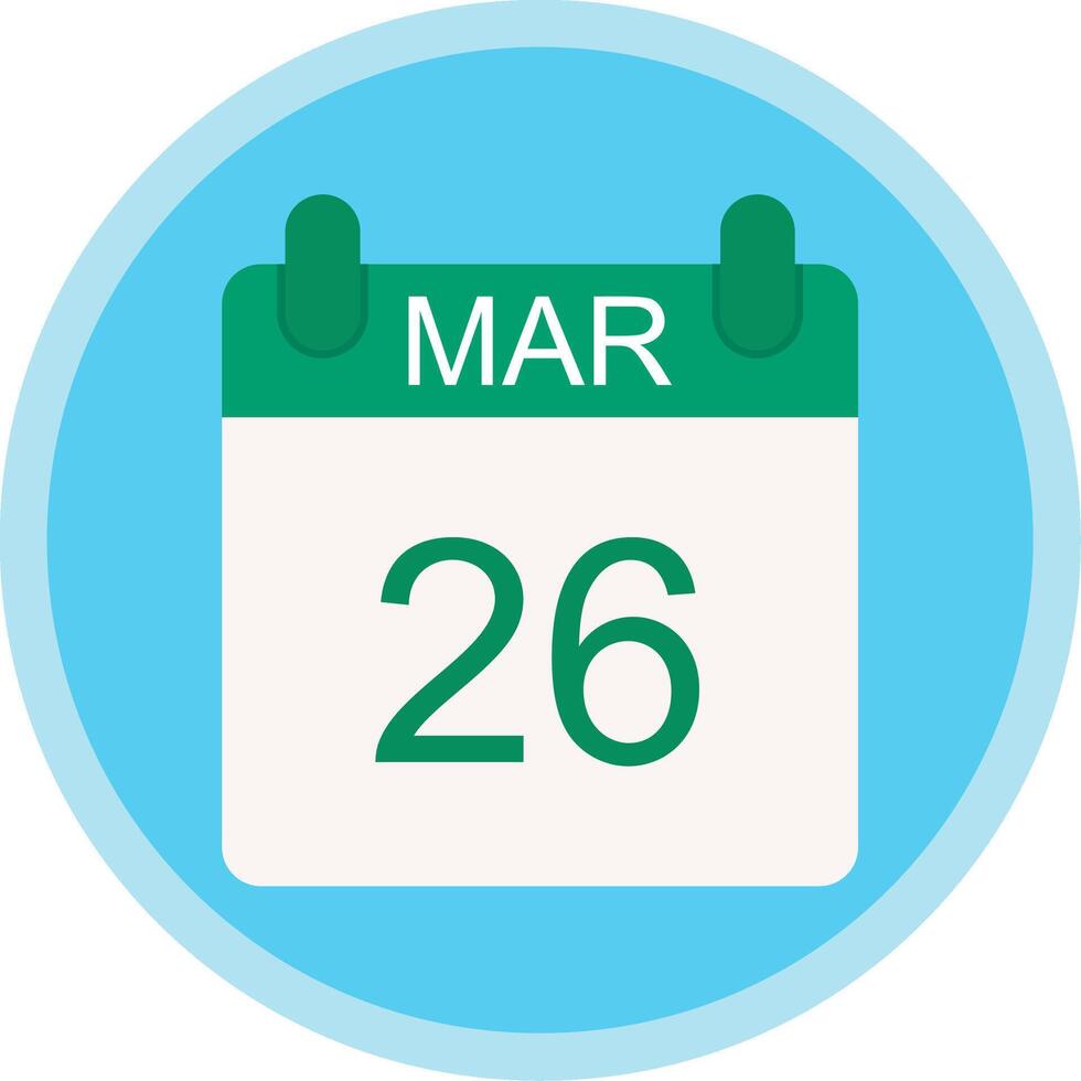 March Flat Multi Circle Icon vector