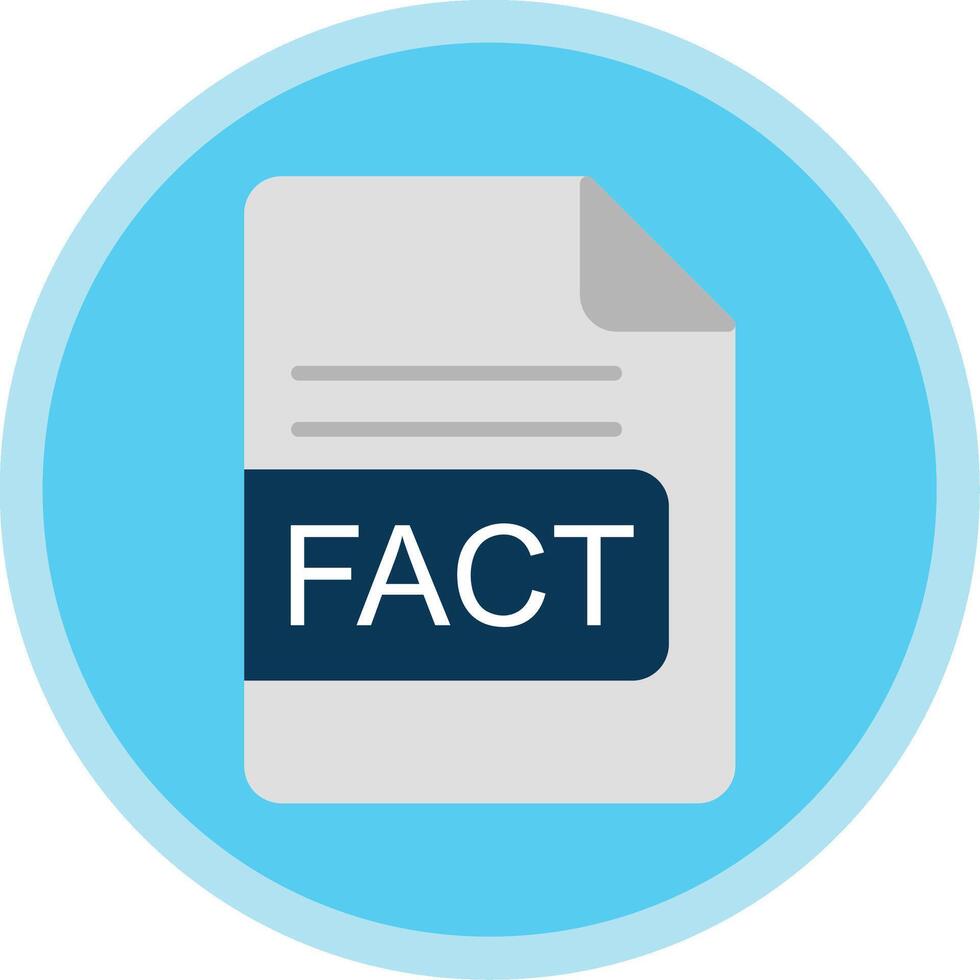 FACT File Format Flat Multi Circle Icon vector