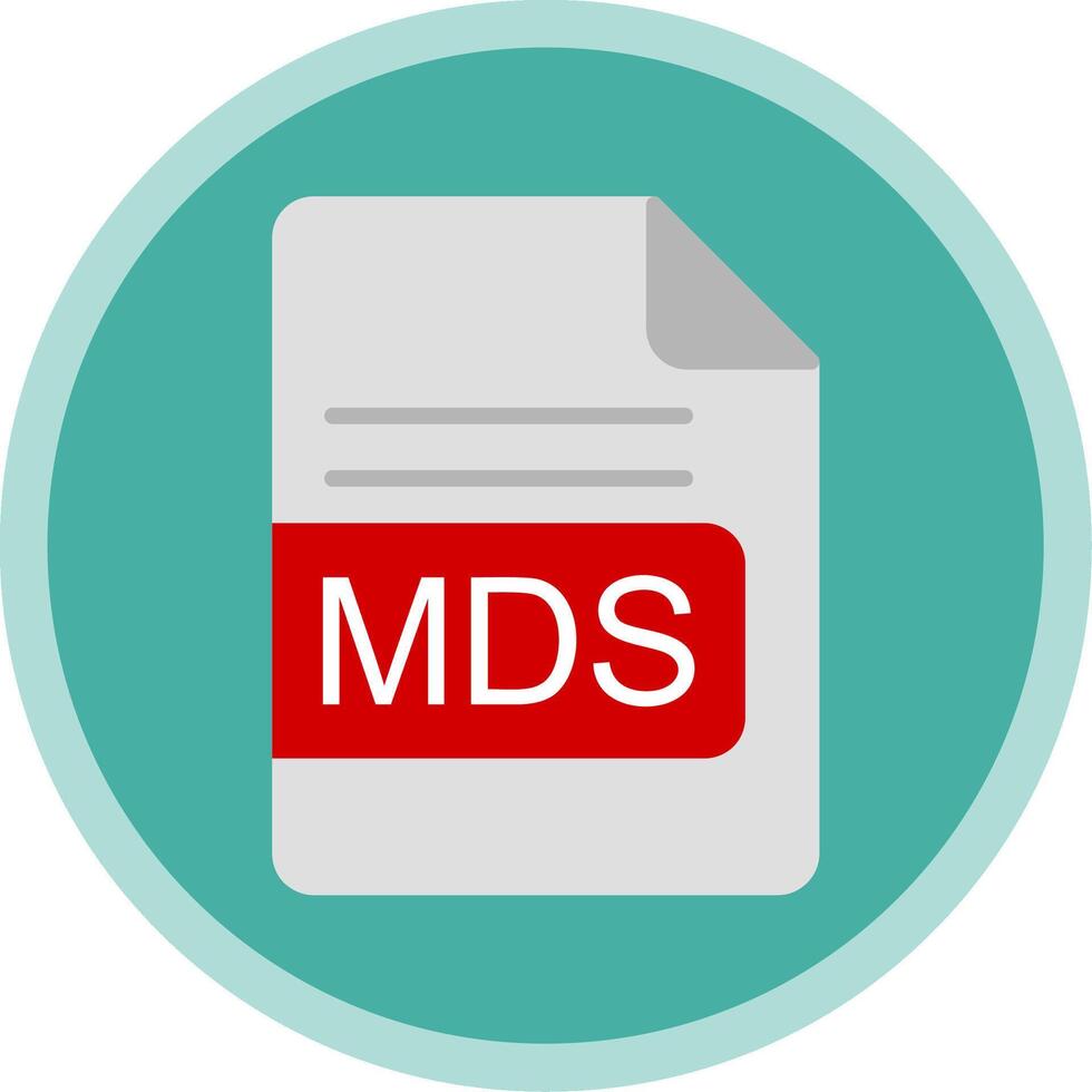 MDS File Format Flat Multi Circle Icon vector