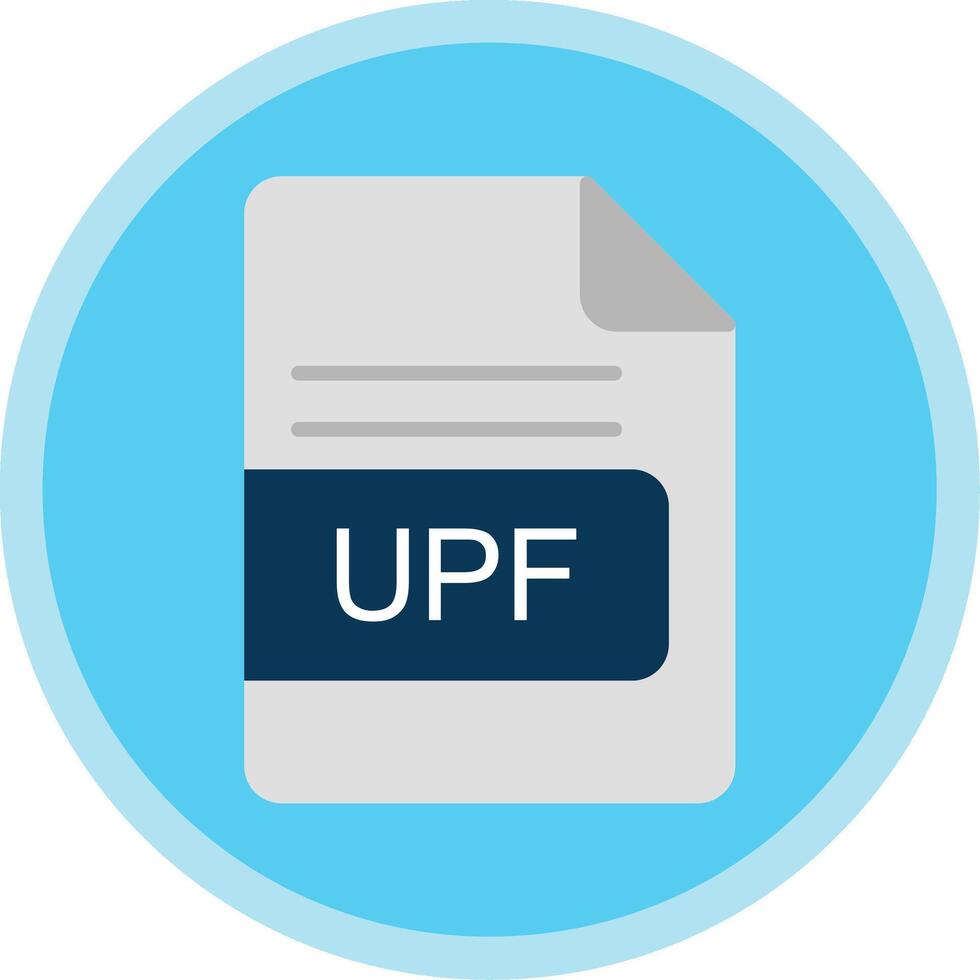 UPF File Format Flat Multi Circle Icon vector