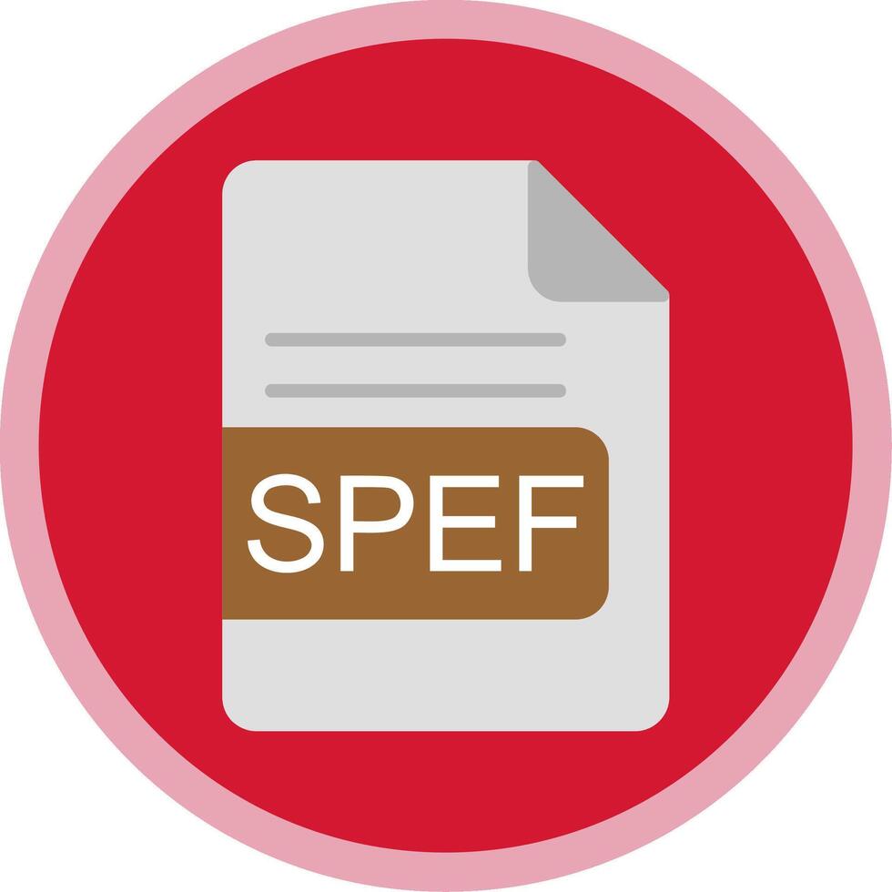 SPEF File Format Flat Multi Circle Icon vector