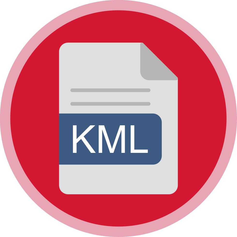 KML File Format Flat Multi Circle Icon vector