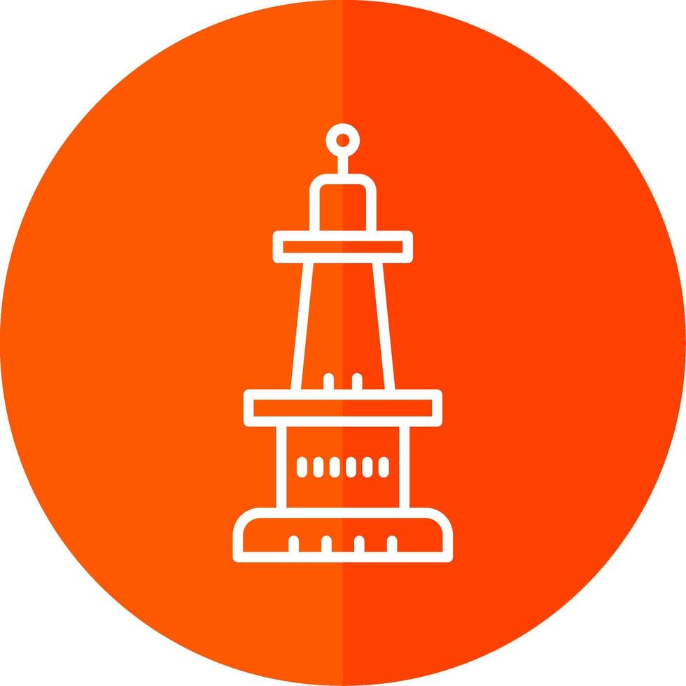 Monument Line Yellow White Icon vector