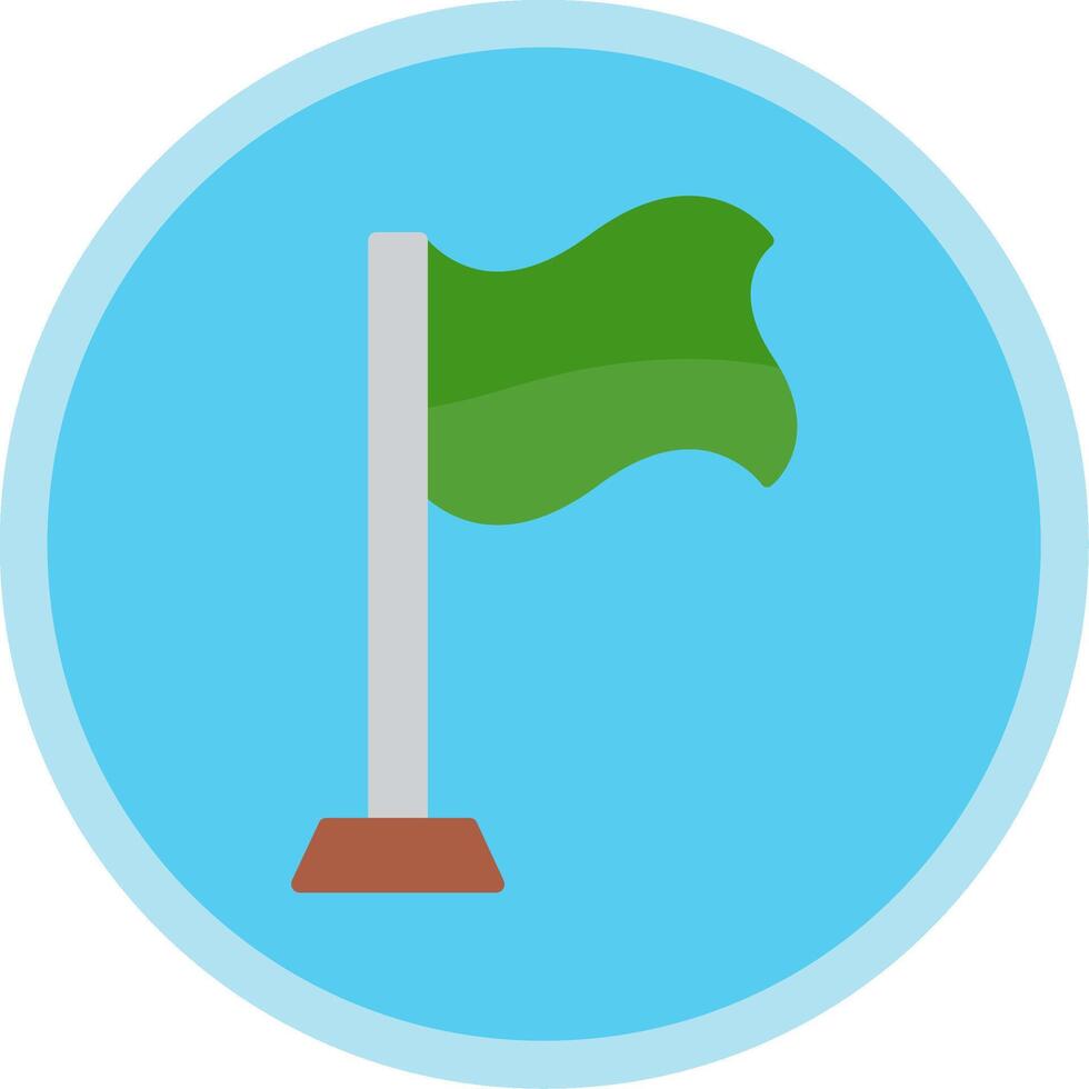 Flag Flat Multi Circle Icon vector