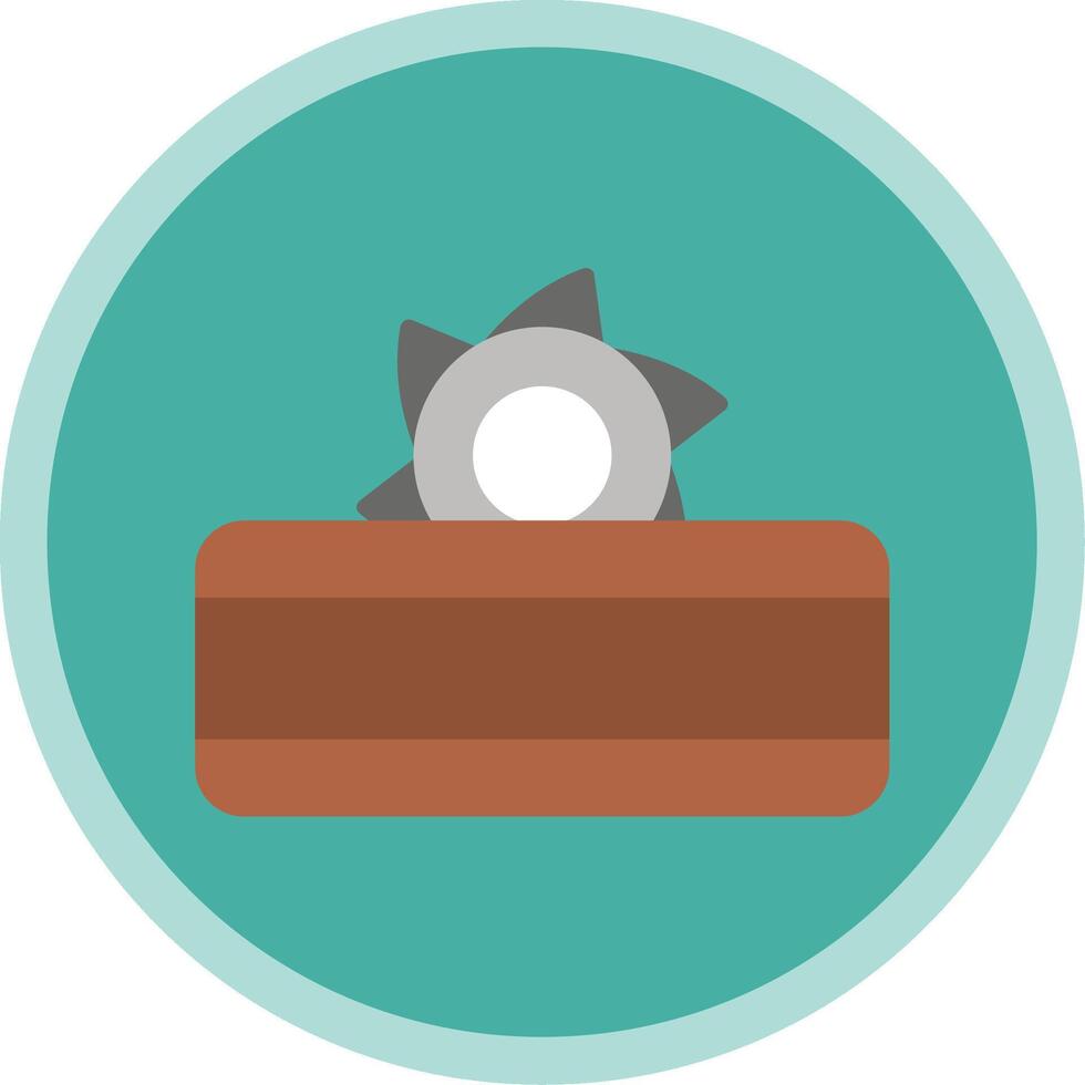 Circular Saw Flat Multi Circle Icon vector
