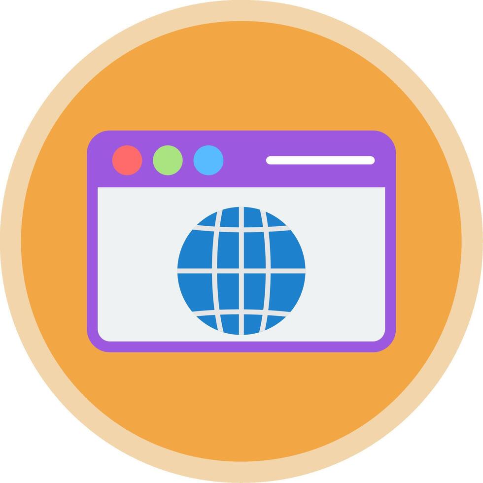 Web Flat Multi Circle Icon vector