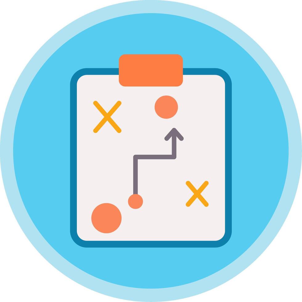 Planning Flat Multi Circle Icon vector