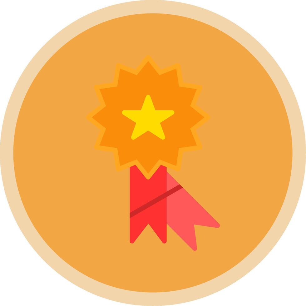 Badge Flat Multi Circle Icon vector