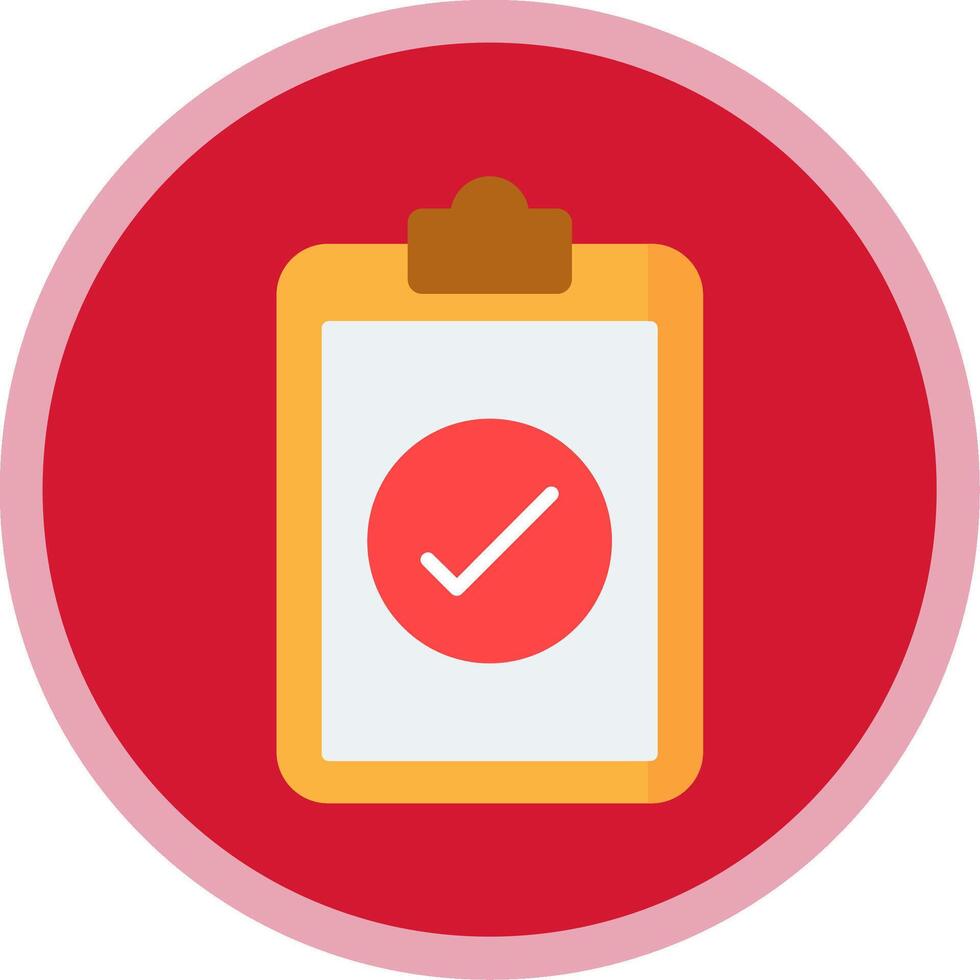 Checked Flat Multi Circle Icon vector