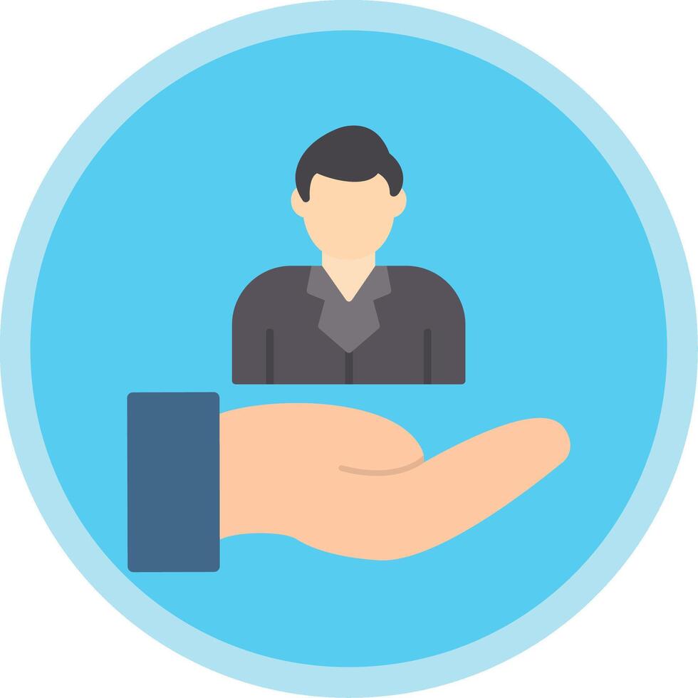 Customer Flat Multi Circle Icon vector