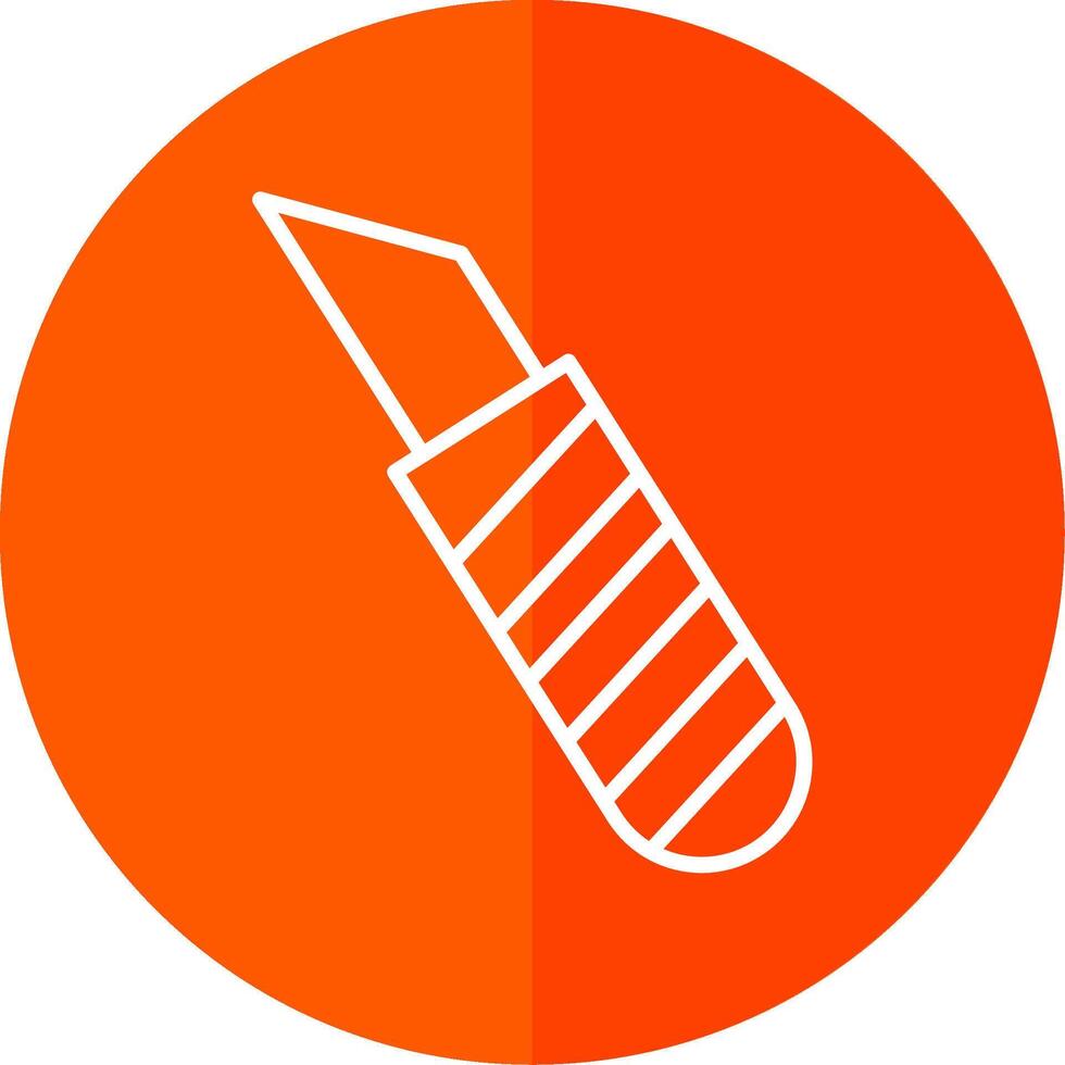 Cutting Knife Line Yellow White Icon vector