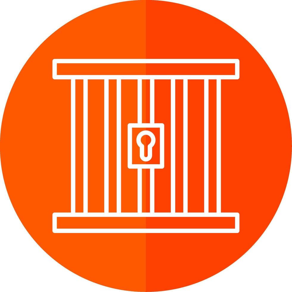 Prison Line Yellow White Icon vector