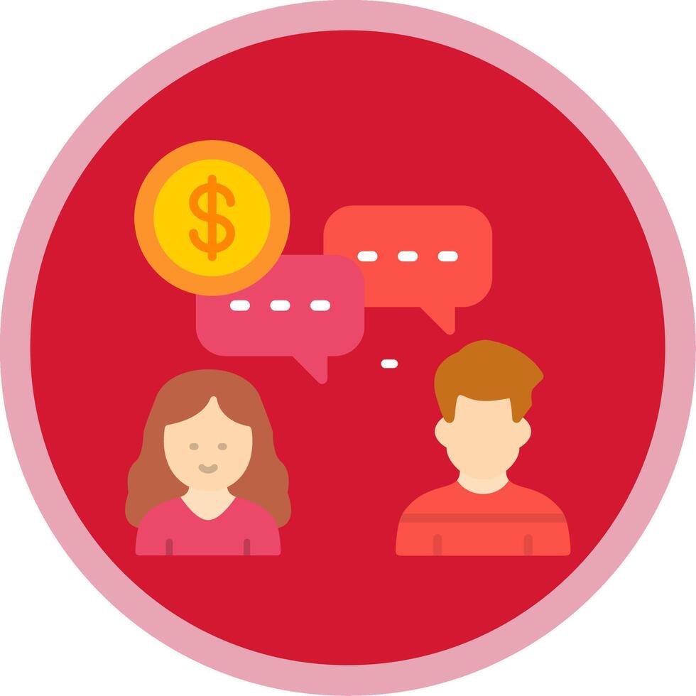 Chat Flat Multi Circle Icon vector