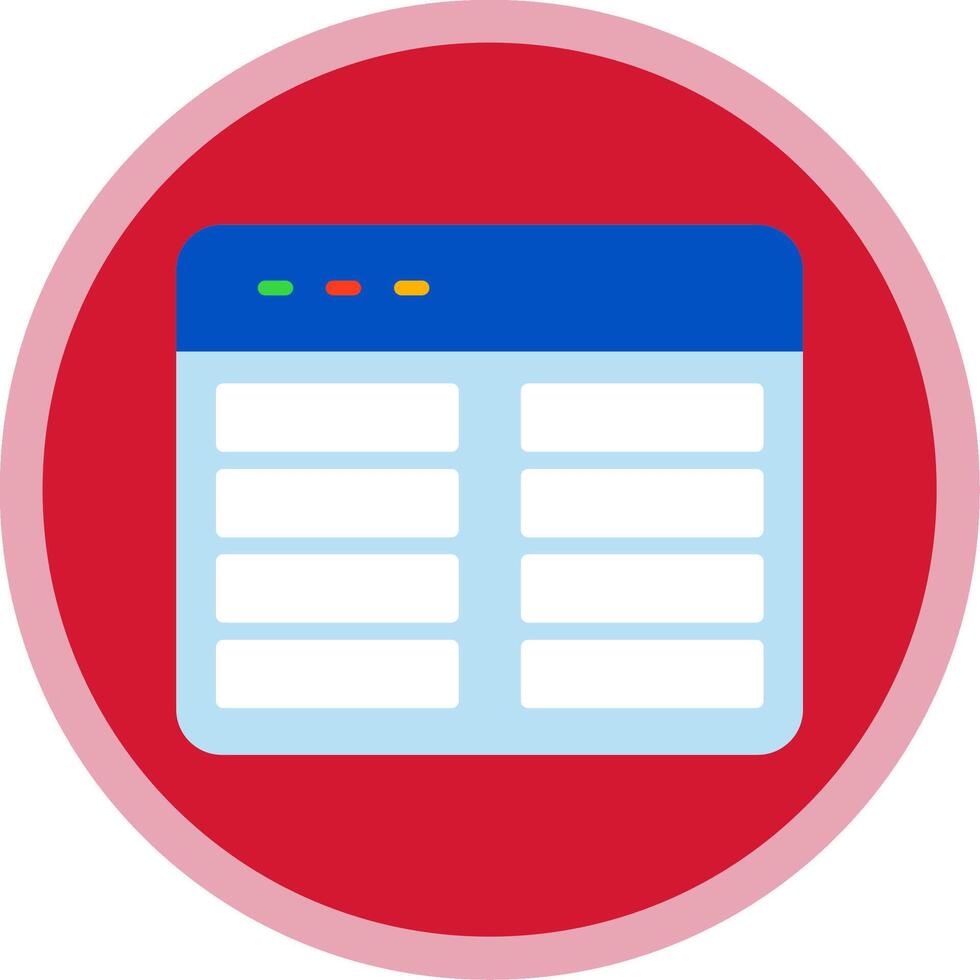 Web Programming Flat Multi Circle Icon vector
