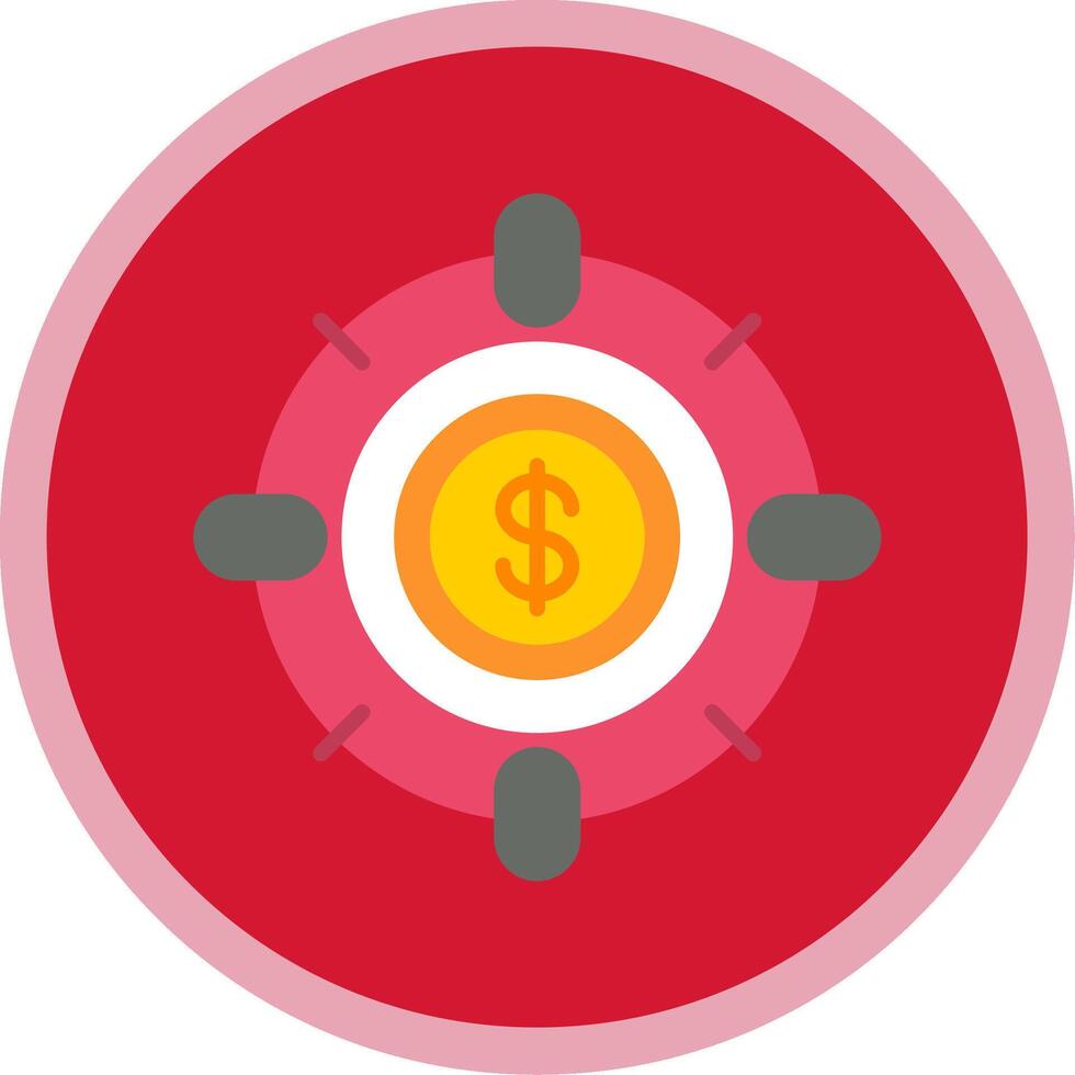 Target Flat Multi Circle Icon vector