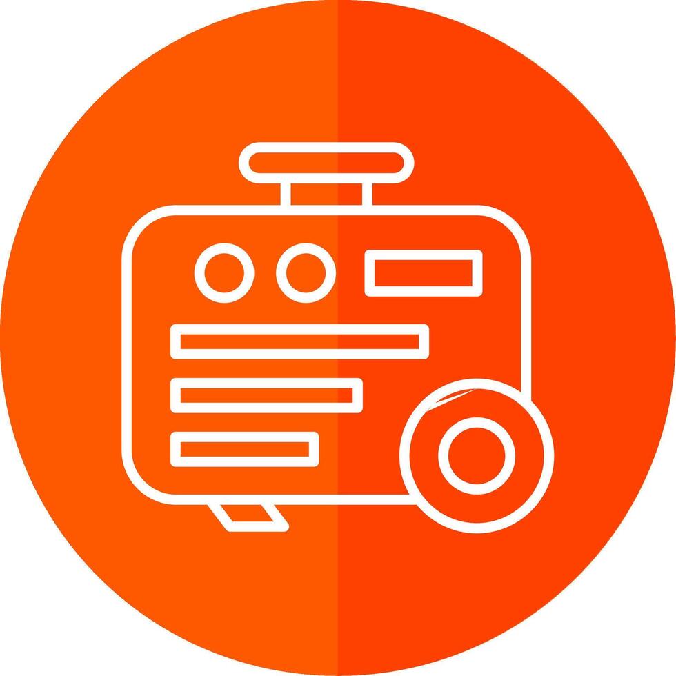 Electric Generator Line Yellow White Icon vector
