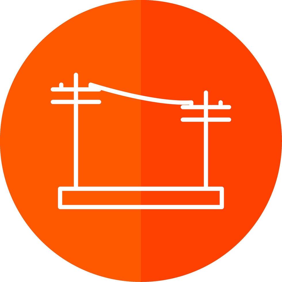 Power Line Yellow White Line Yellow White Icon vector