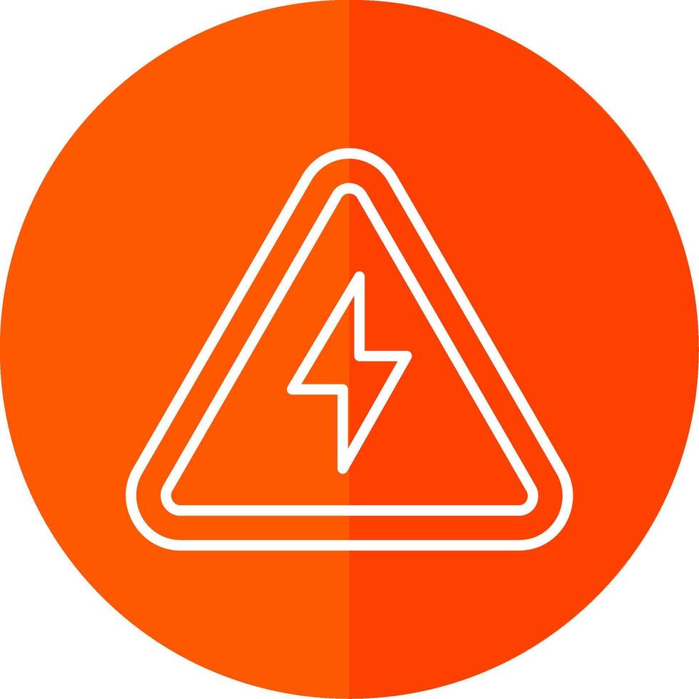 Electrical Danger Sign Line Yellow White Icon vector