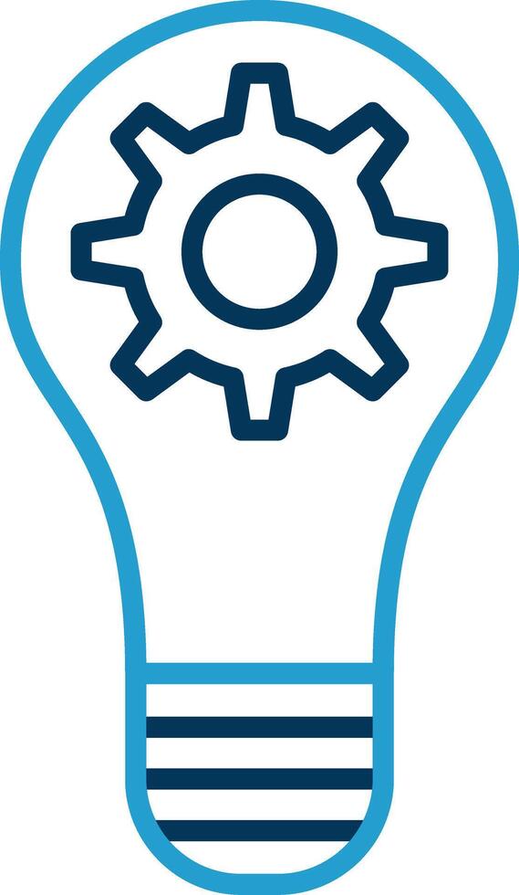 Creativity Line Blue Two Color Icon vector