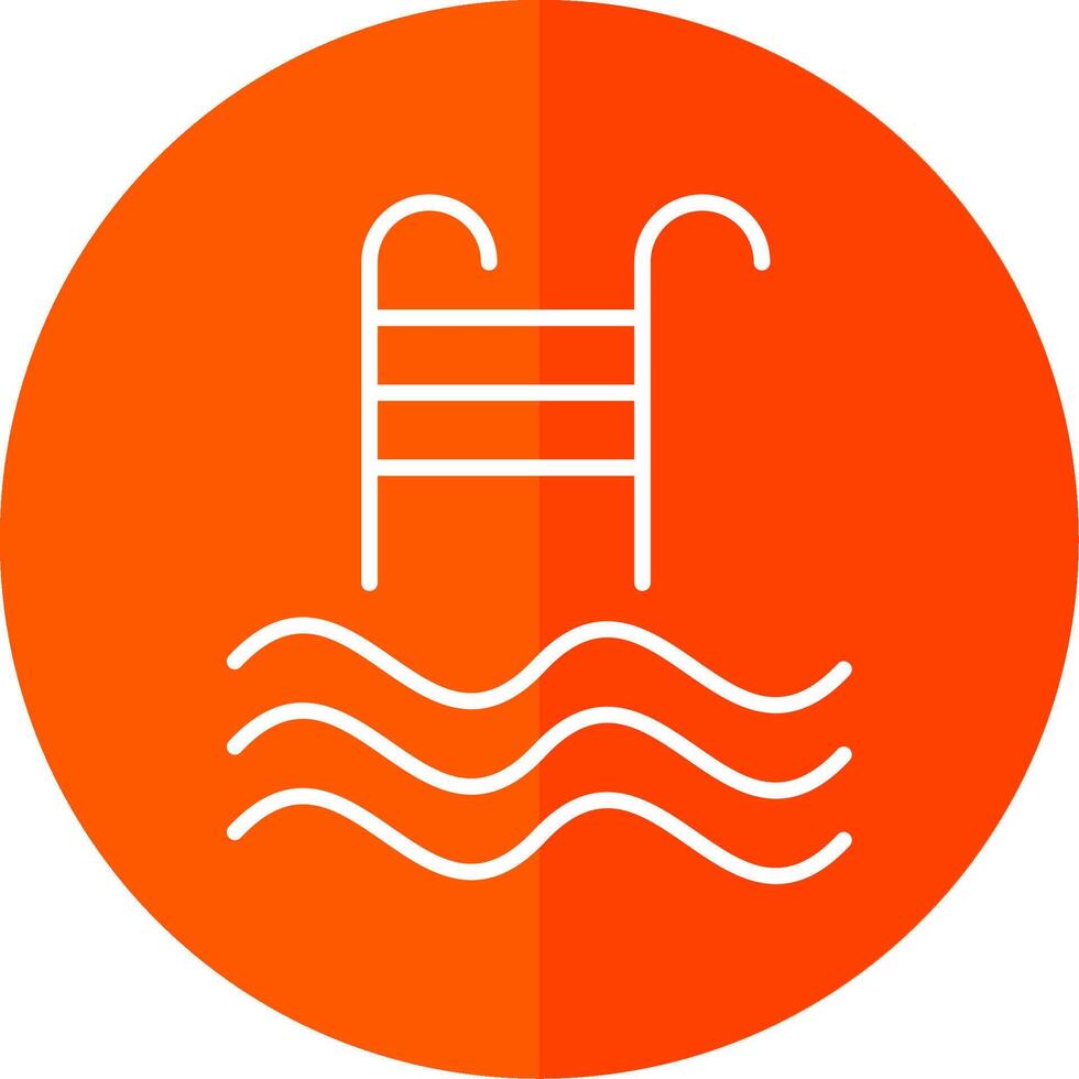 Swimming Pool Line Yellow White Icon vector