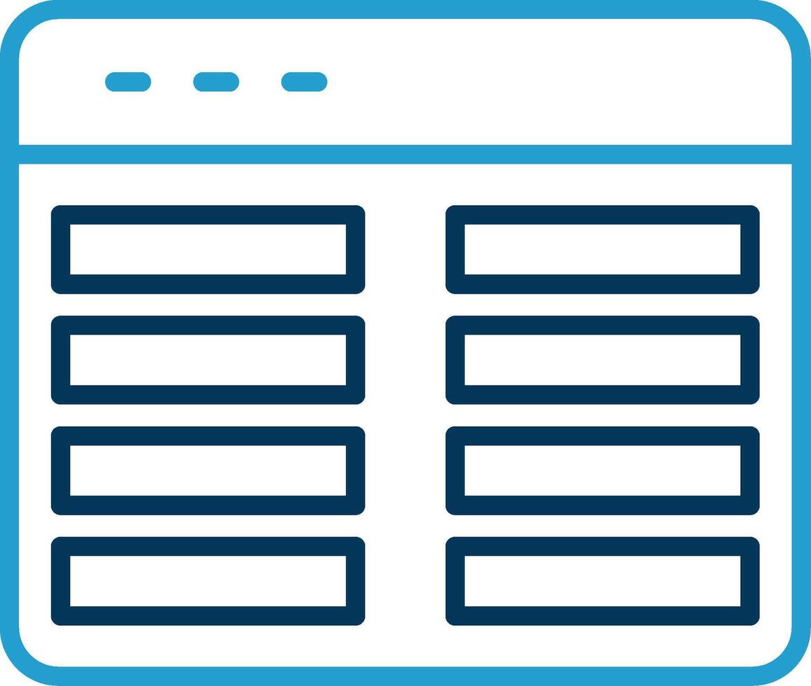 Web Programming Line Blue Two Color Icon vector