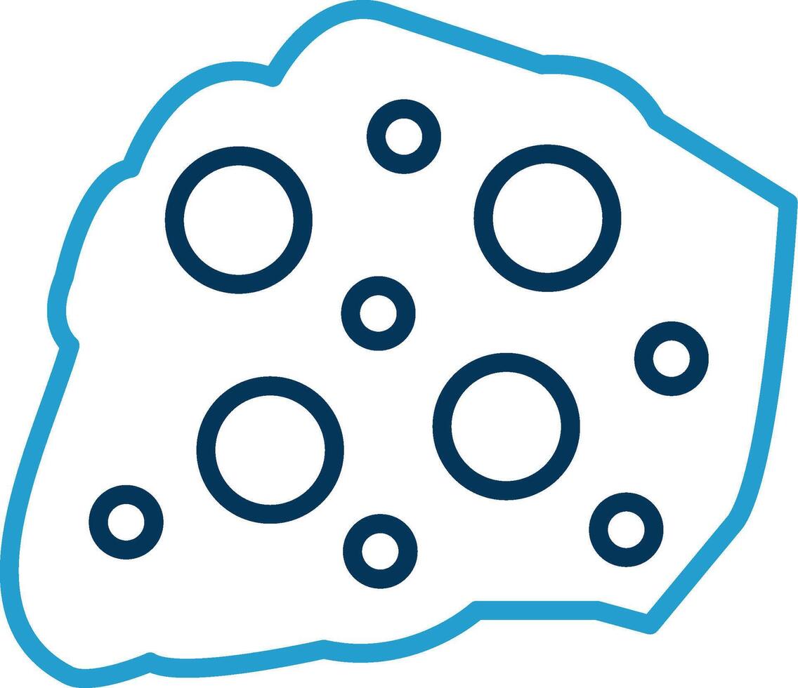 Rock Line Blue Two Color Icon vector