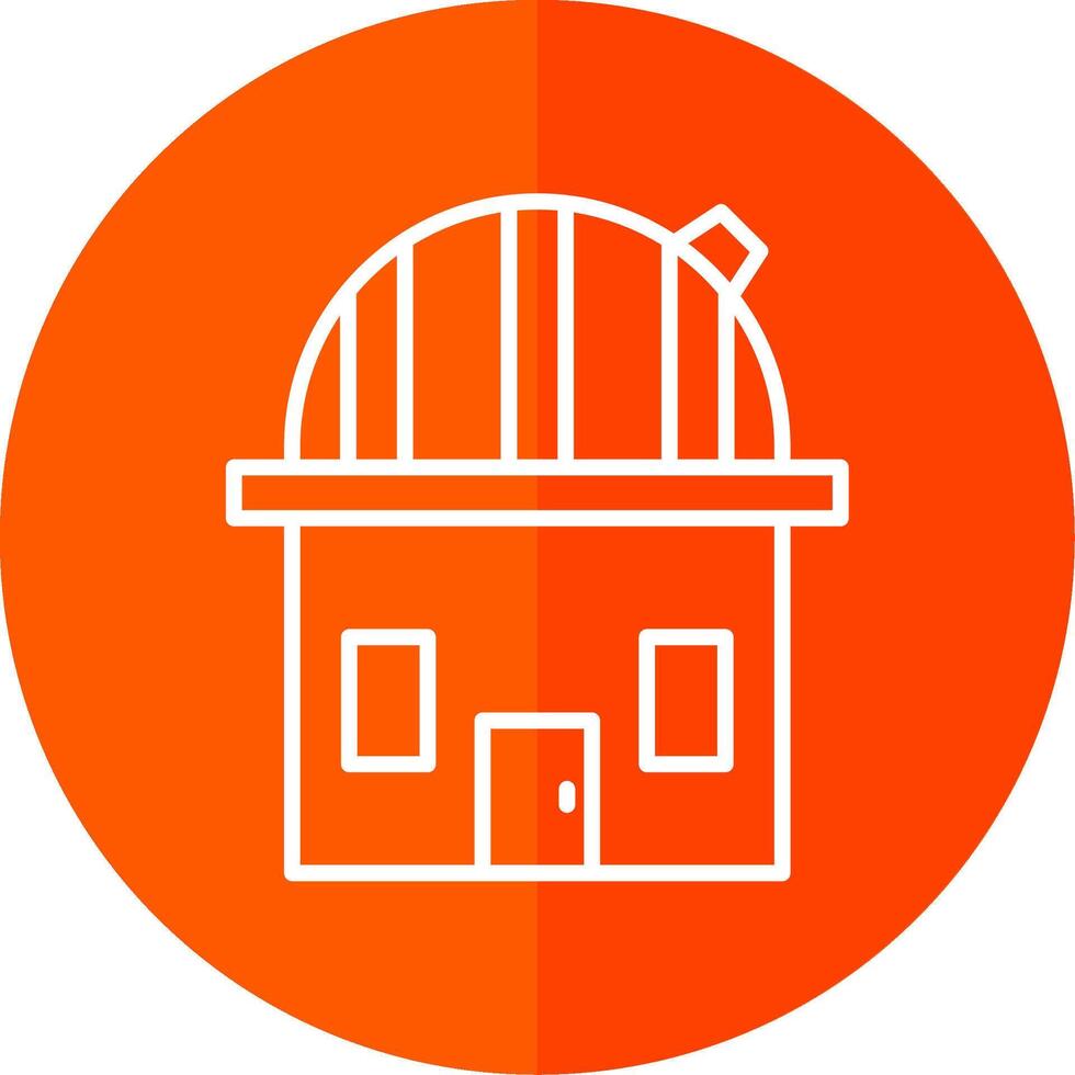 Observatory Line Yellow White Icon vector
