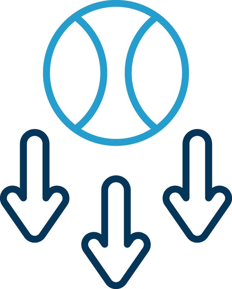 Gravity Line Blue Two Color Icon vector
