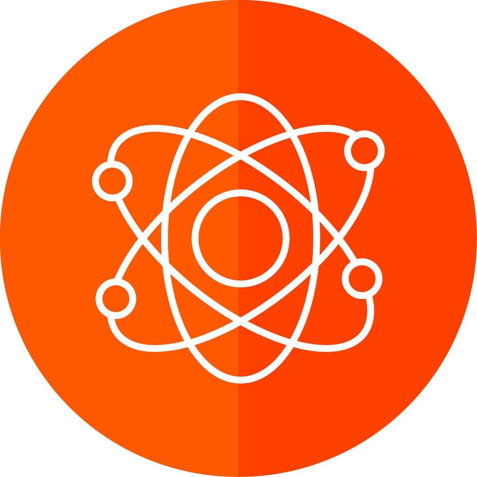 Atomic Line Yellow White Icon vector