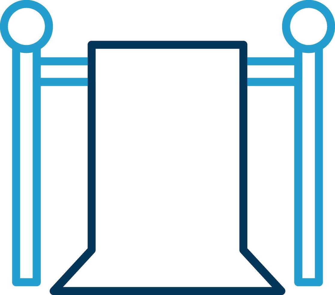 Green Screen Line Blue Two Color Icon vector