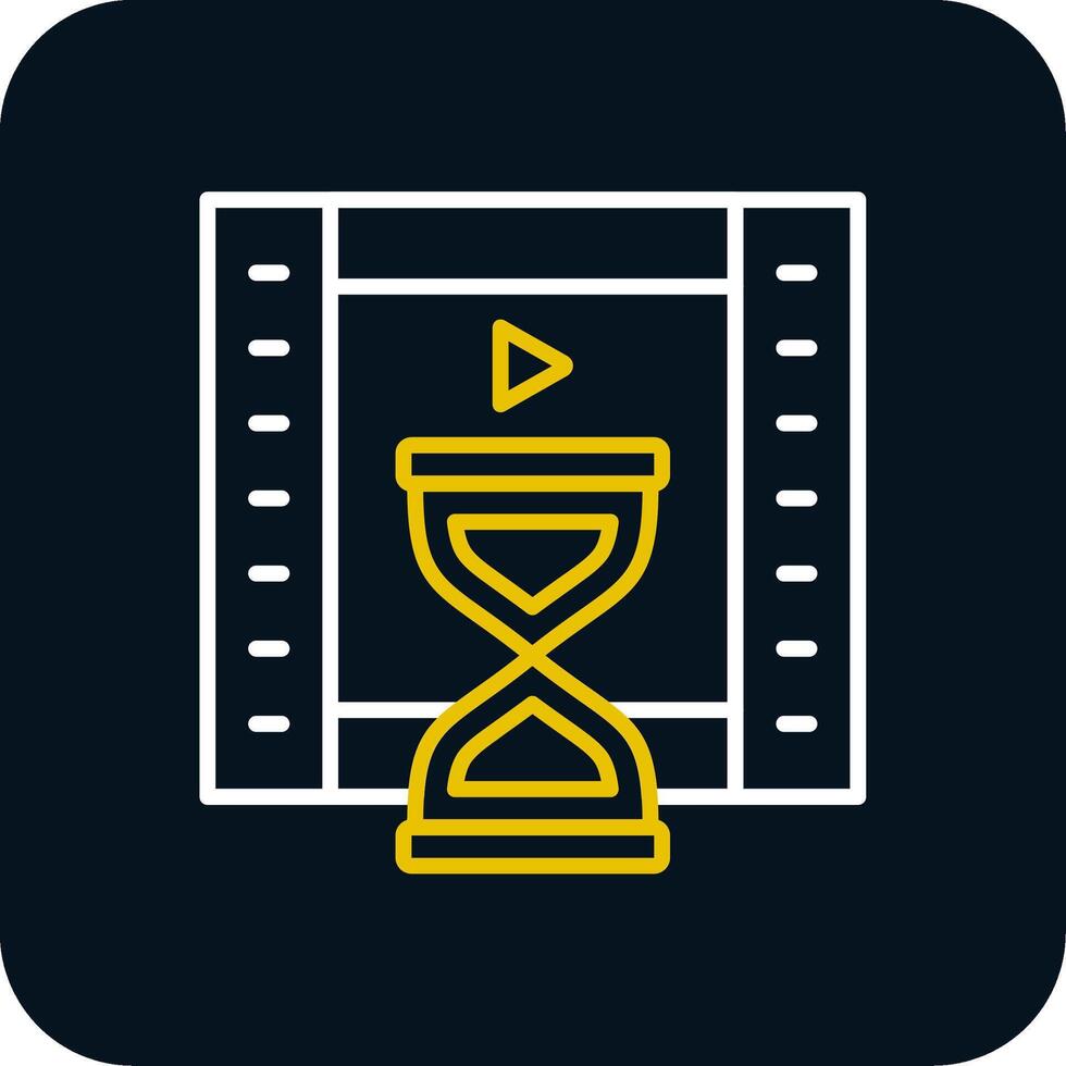 Duration Line Yellow White Icon vector