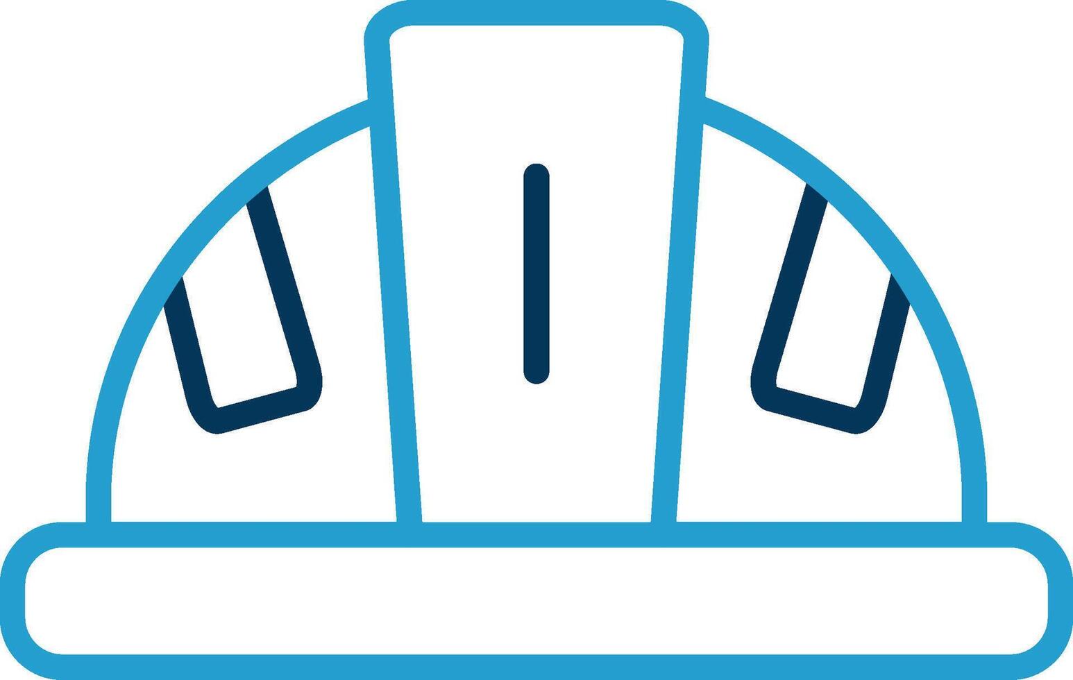 Helmet Line Blue Two Color Icon vector