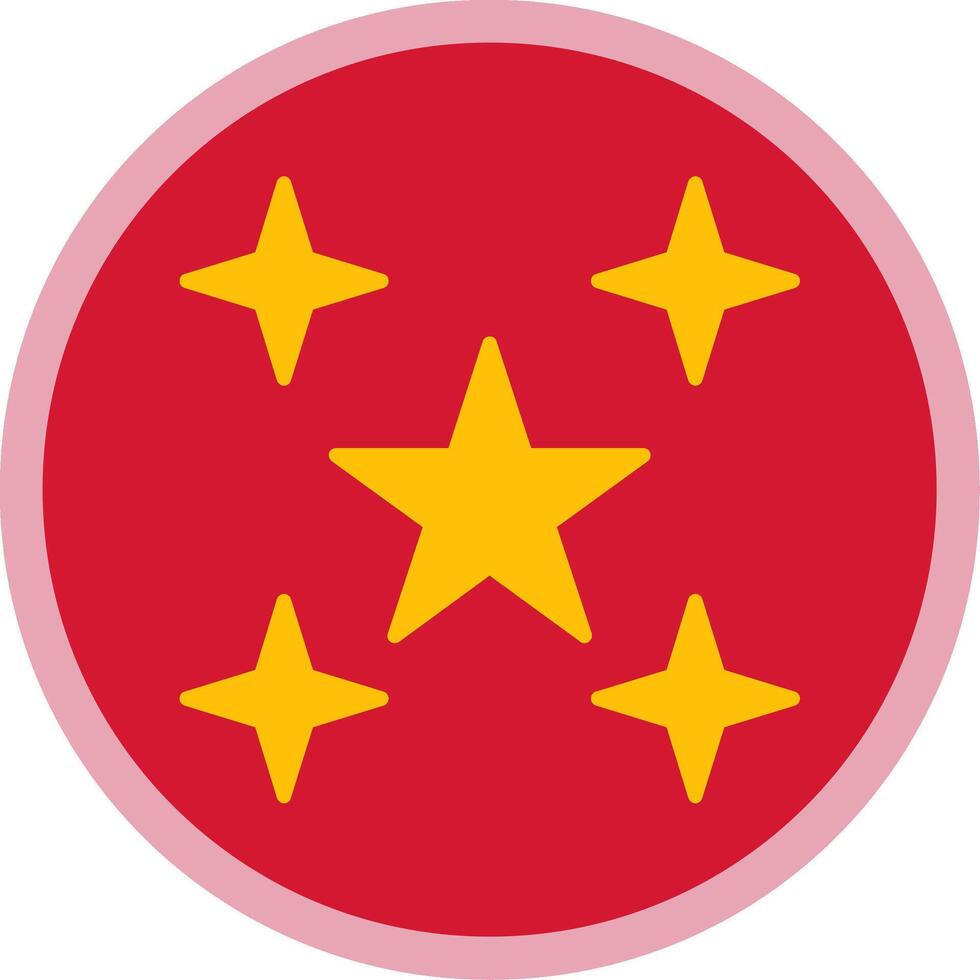 Stars Flat Multi Circle Icon vector