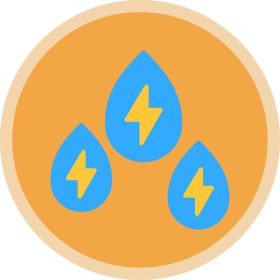 Hydro Power Flat Multi Circle Icon vector