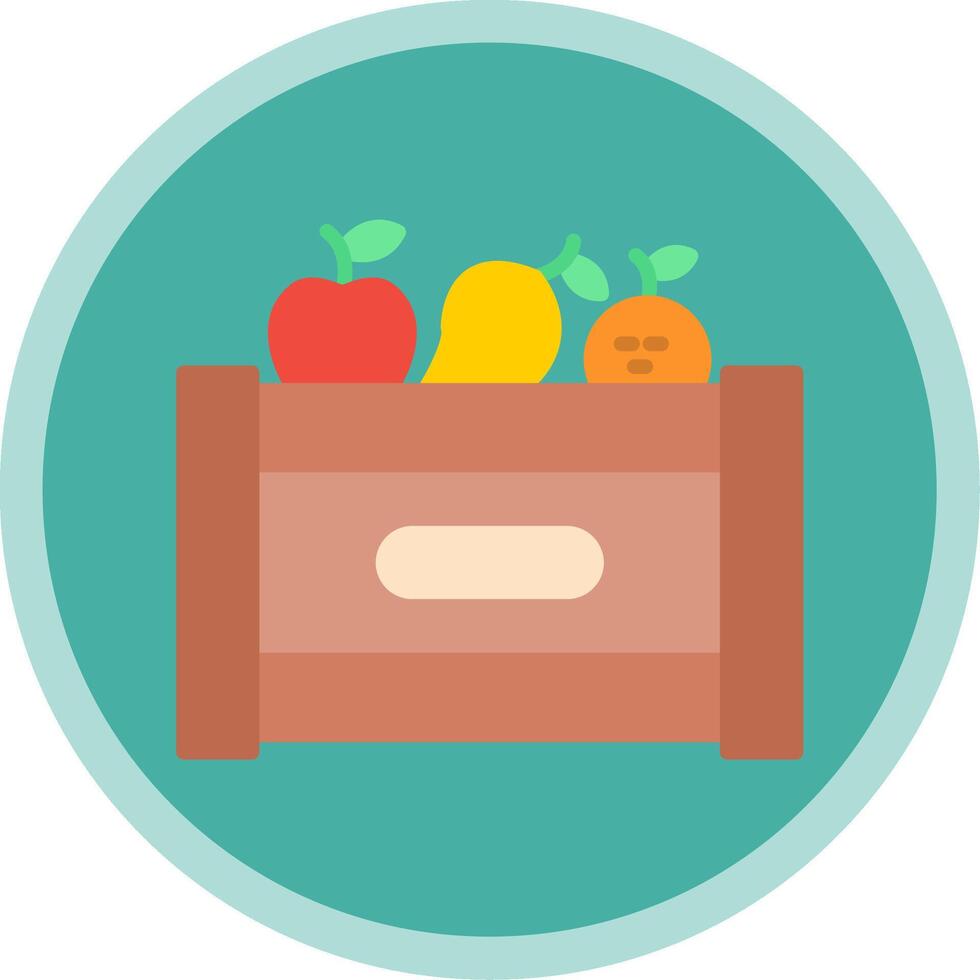 Fruit Box Flat Multi Circle Icon vector
