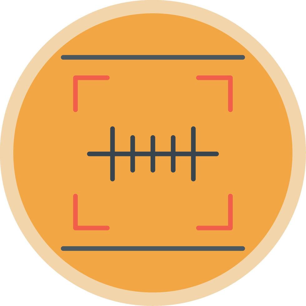 Barcode Scan Flat Multi Circle Icon vector
