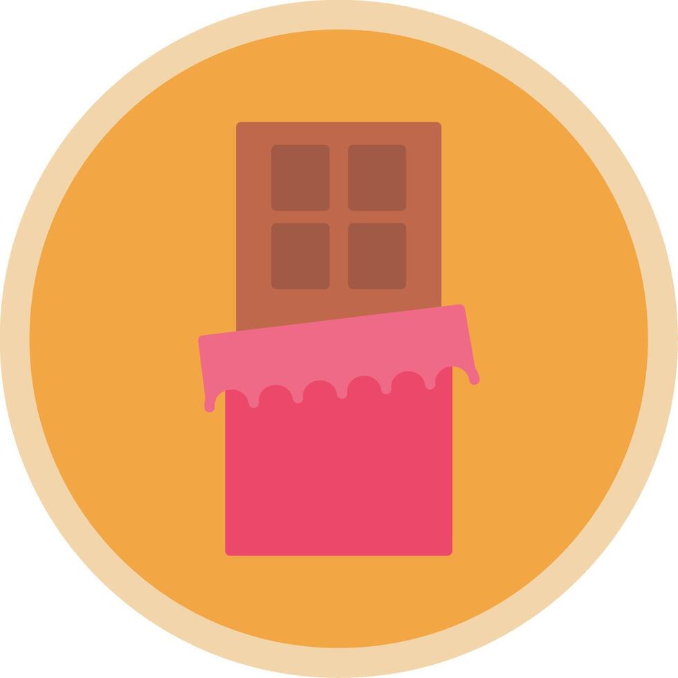 Chocolate Bar Flat Multi Circle Icon vector