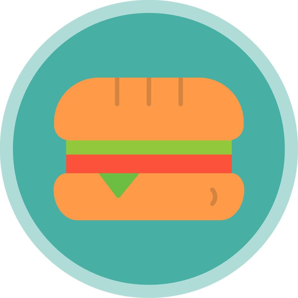 Sandwhich Flat Multi Circle Icon vector