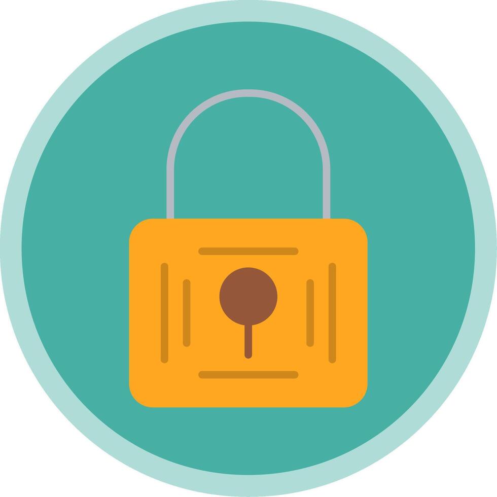 Padlock Flat Multi Circle Icon vector